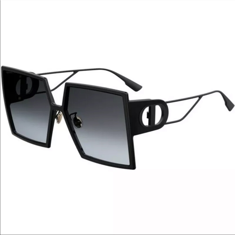 Christian Dior 30Montaigne 807/1I Sunglasses Women's Black/Grey Lens Square 58mm